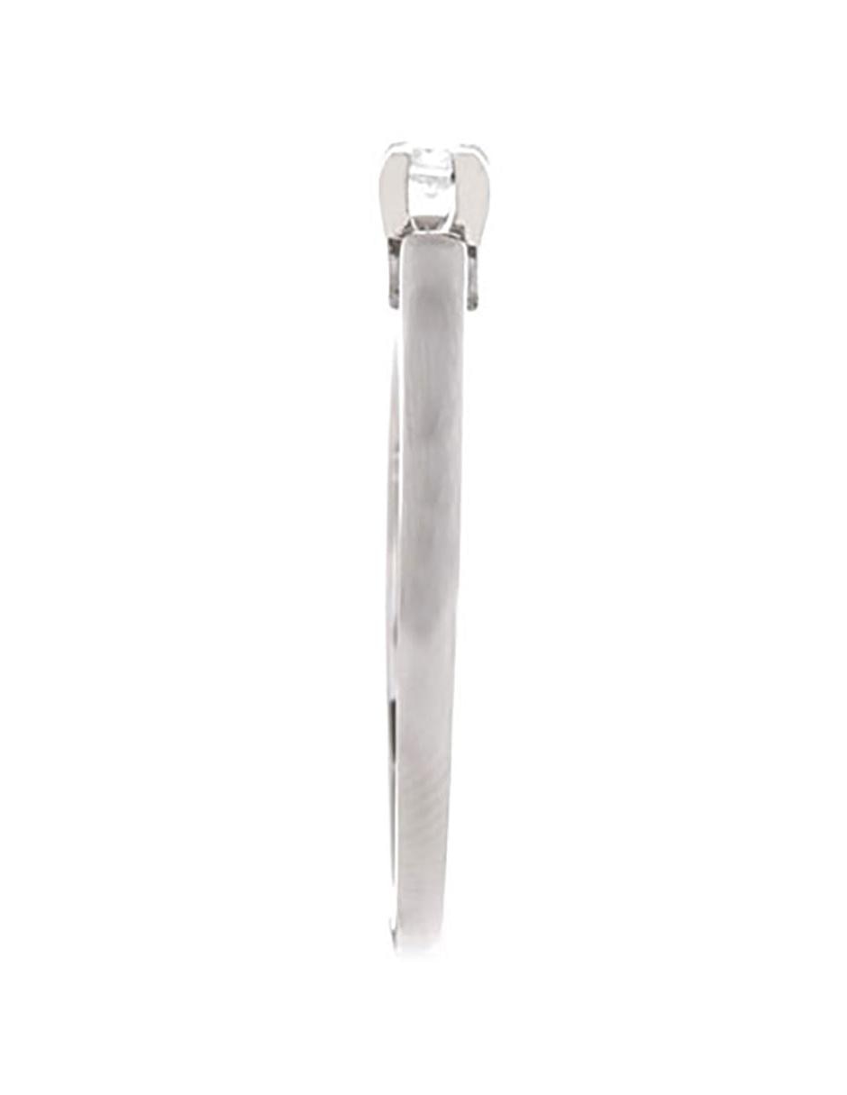 Anillo de compromiso de oro blanco 14 k Valessa diamante