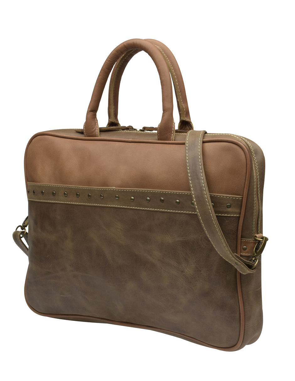 Bolsa messenger de piel para hombre