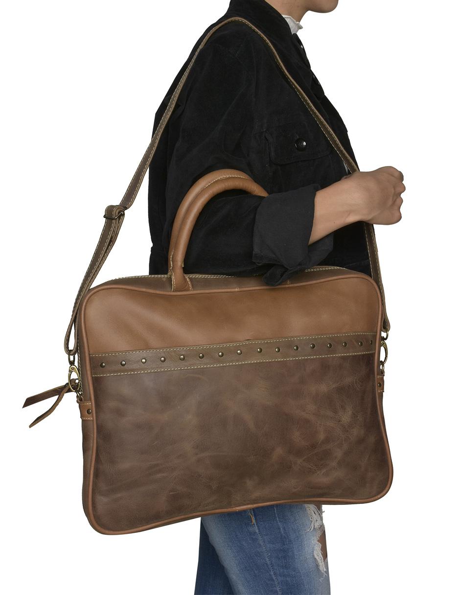 Bolsa messenger de piel para hombre