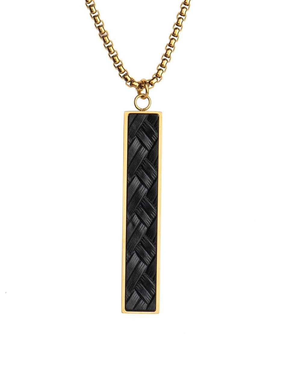 Collar de acero inoxidable en baño de oro 18 k 1
