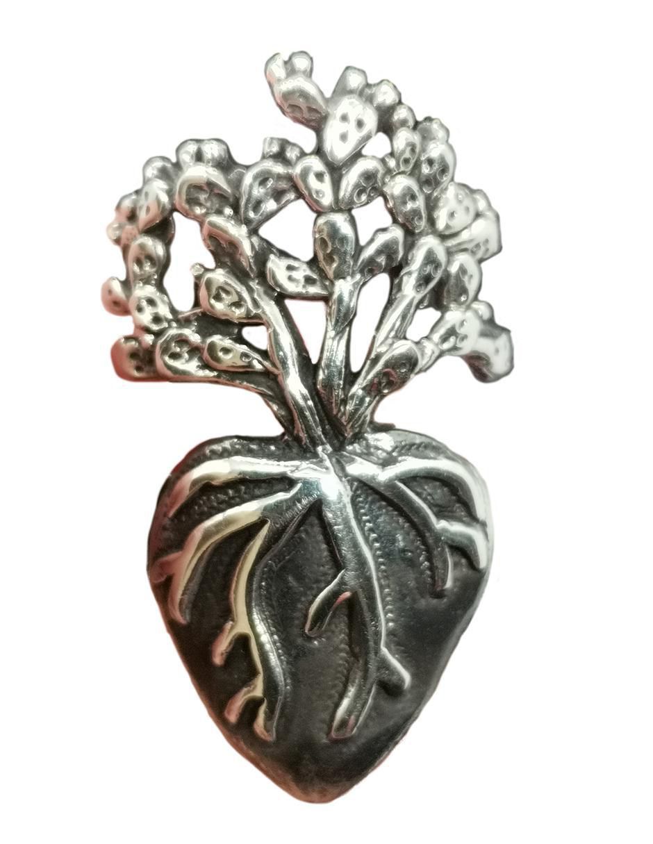 Anillo de corazón P 925 de plata pulido