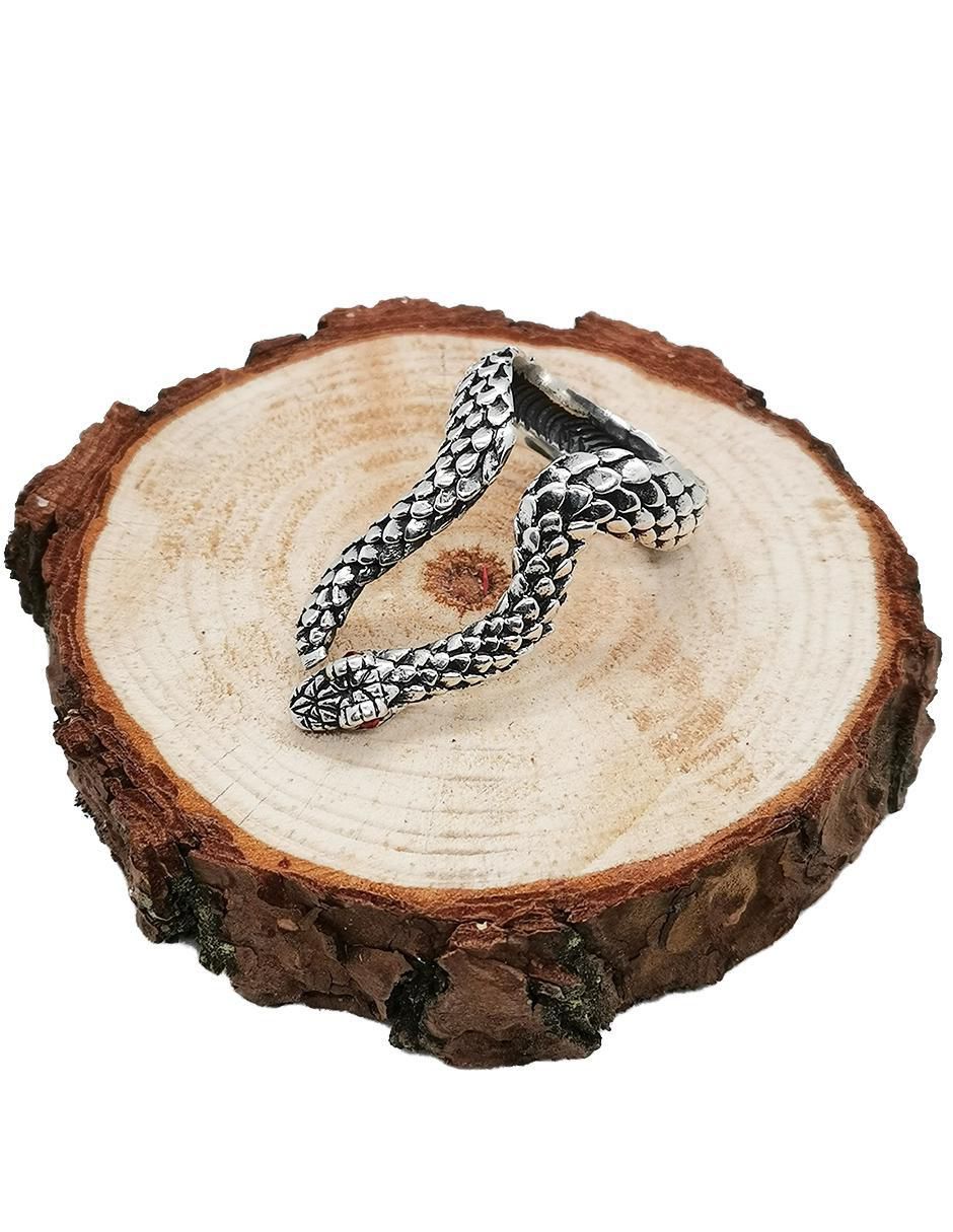 Anillo de serpiente Animal P 925 de plata brillante