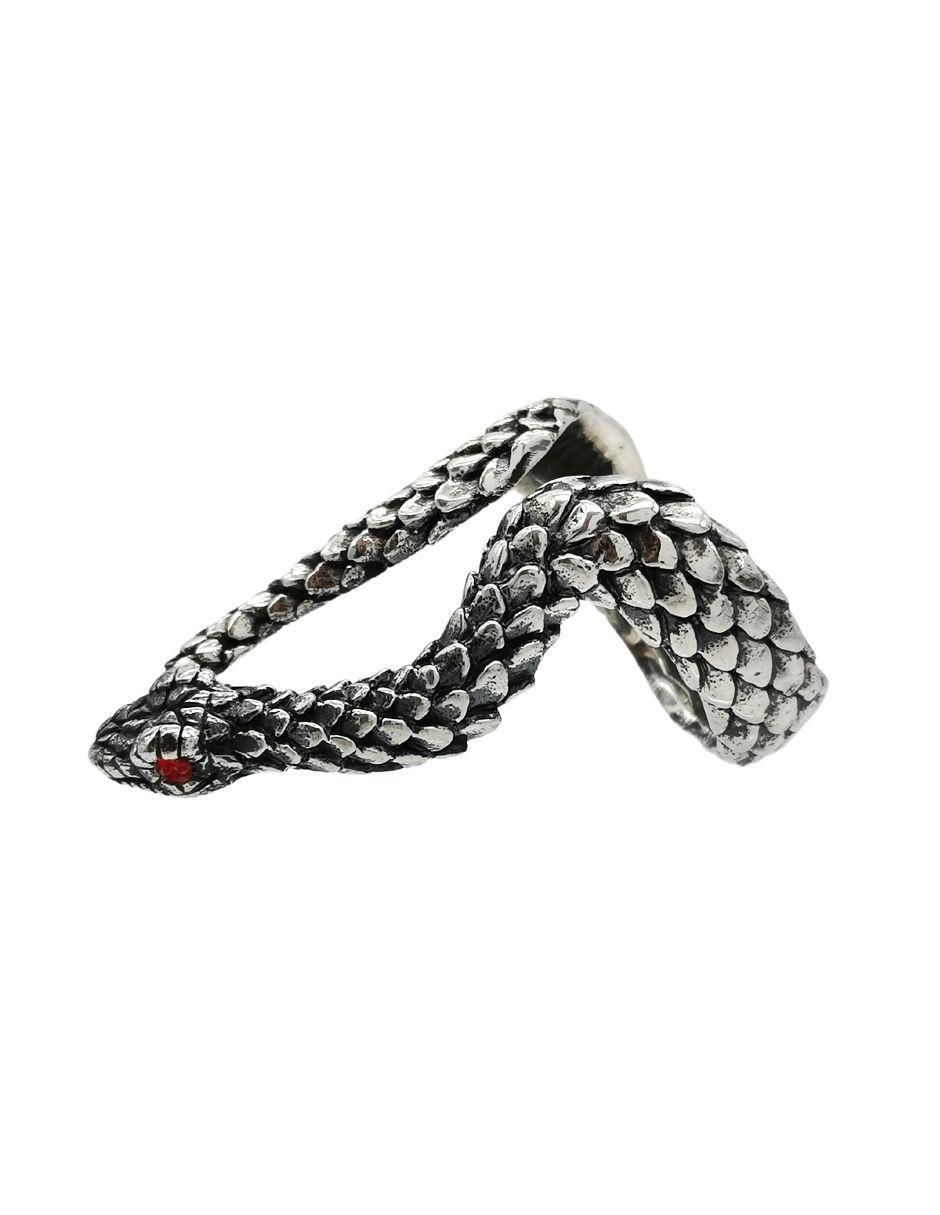 Anillo de serpiente Animal P 925 de plata brillante