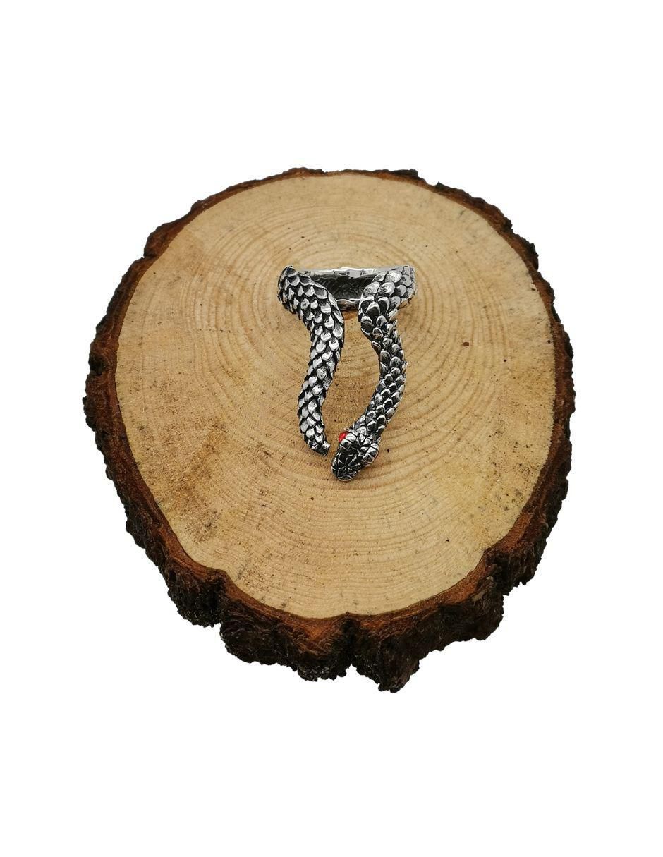 Anillo de serpiente Animal P 925 de plata brillante