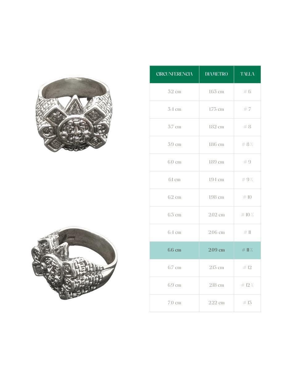 Anillo redondo P 925 de plata pulido