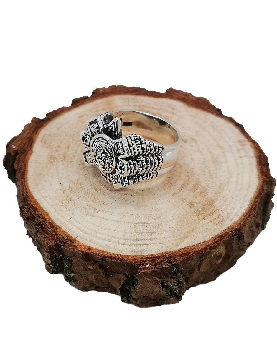 Anillo redondo P 925 de plata pulido