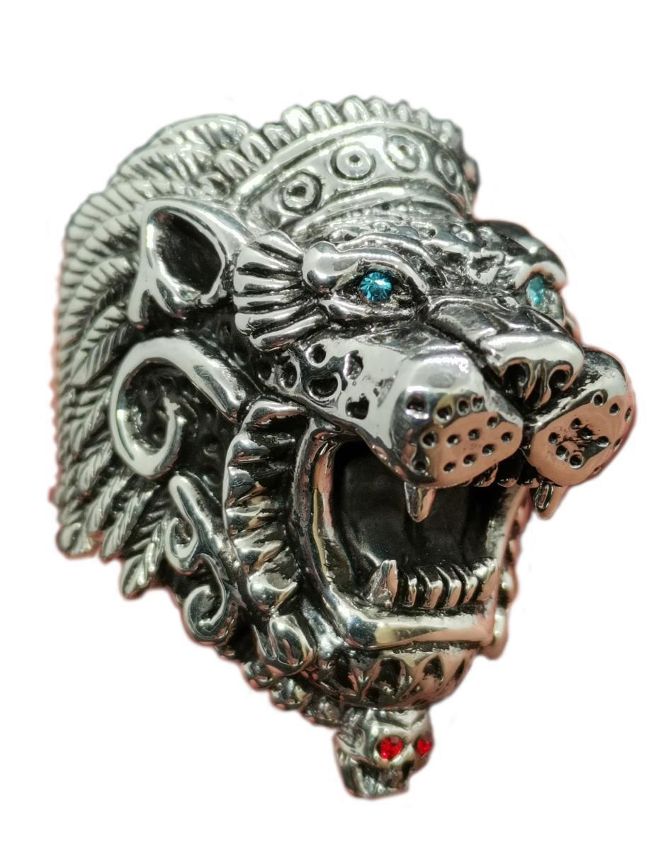 Anillo de león Animales P 925 de plata brillante