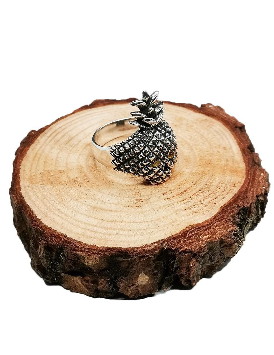 Anillo de cráneo P 925 de plata brillante