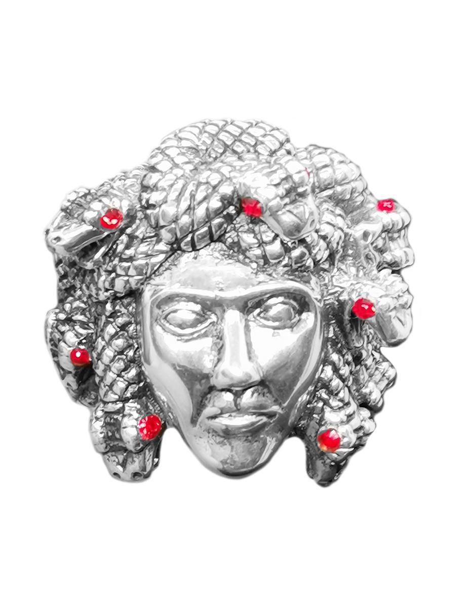 Anillo de medusa Mitologia P 925 de plata brillante