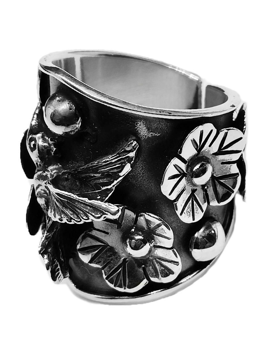 Anillo de colibrí Animales P 925 de plata brillante
