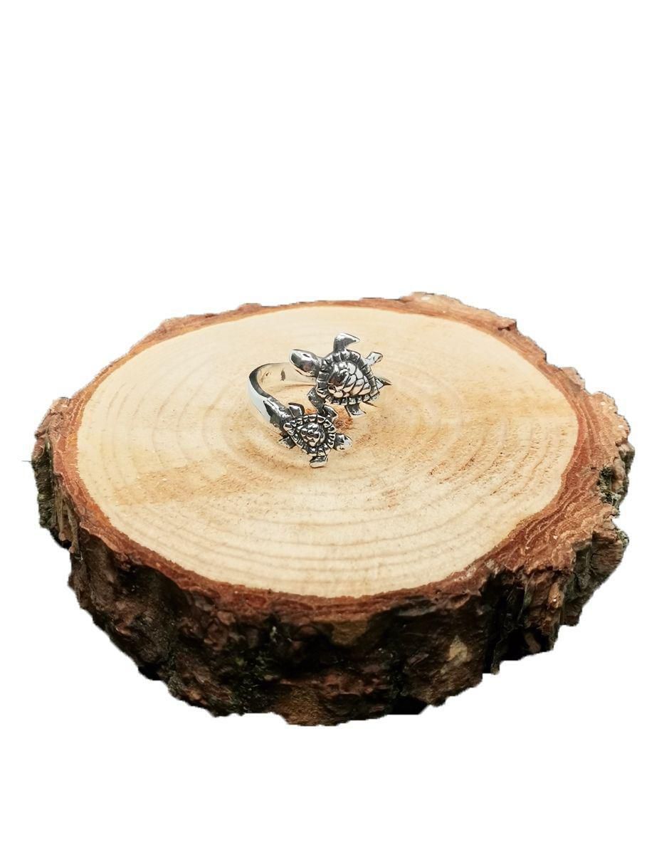 Anillo de tortuga Animales P 925 de plata brillante