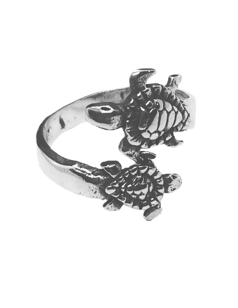 Anillo de tortuga Animales P 925 de plata brillante
