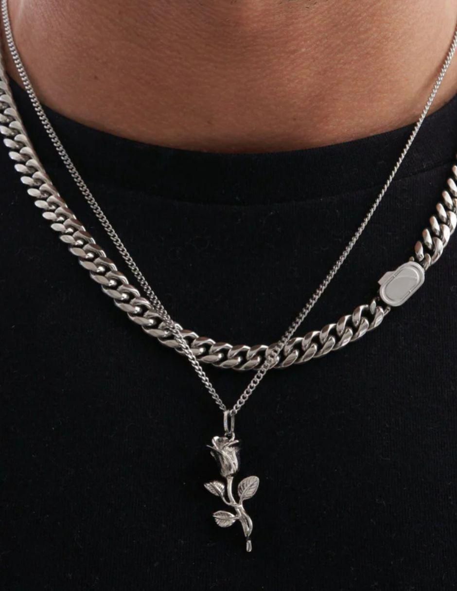 Collar de flor Rosa