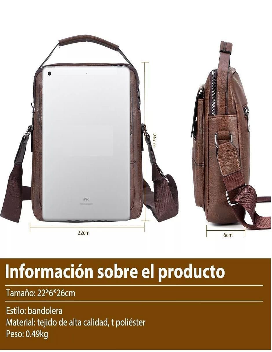 Bolsa crossbody de cuero para hombre