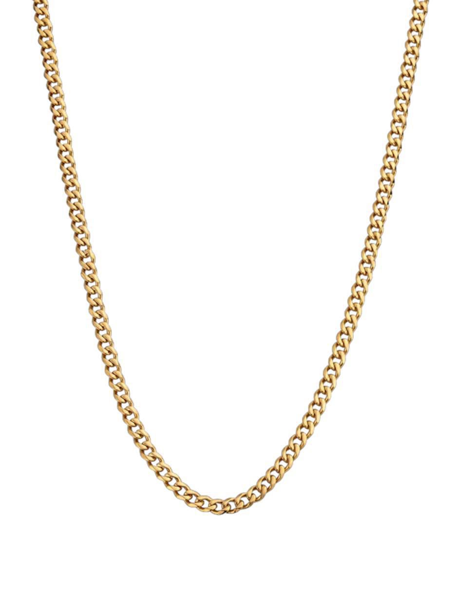 Collar Cubana con acabado baño de oro 18 K