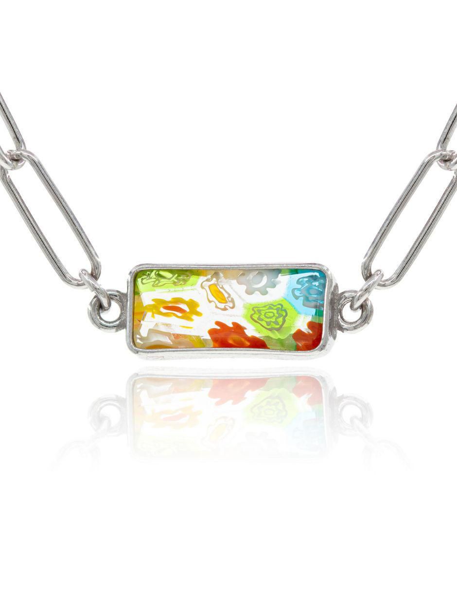 Collar rectangular de plata P 925 2