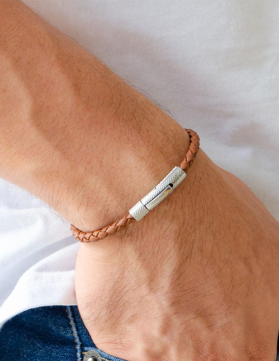 Pulsera de piel Numana acabado liso
