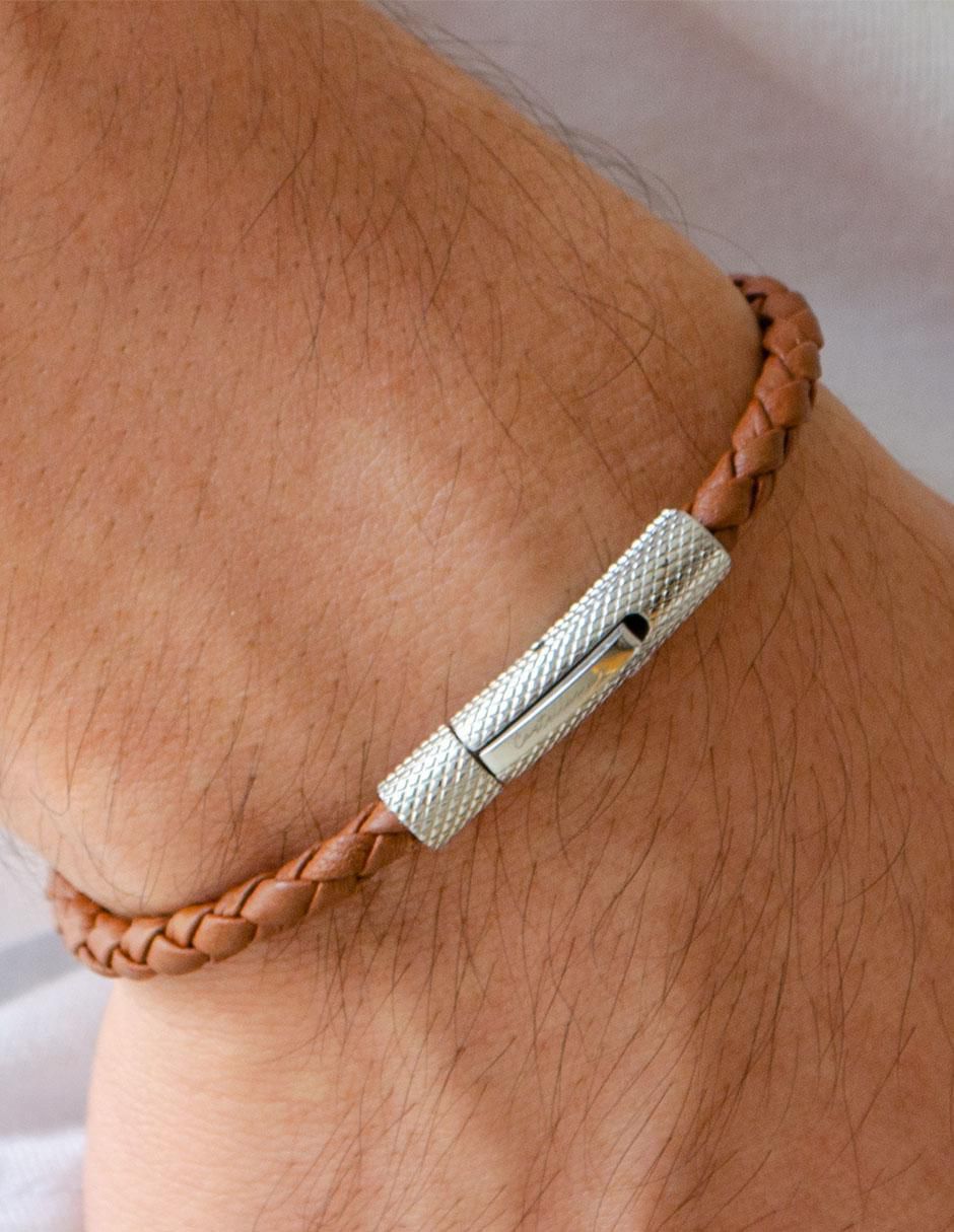 Pulsera de piel Numana acabado liso
