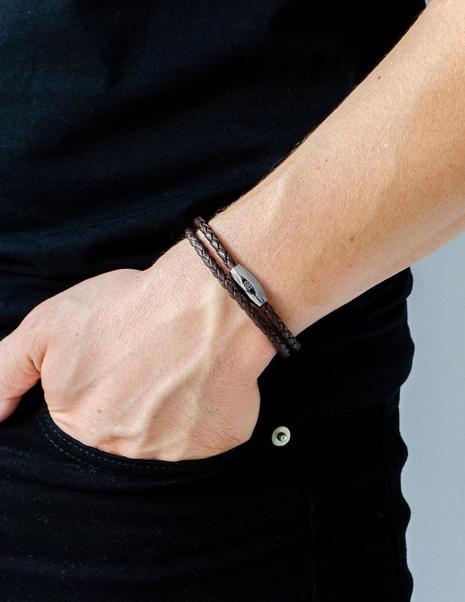 Pulsera de piel Numana acabado liso