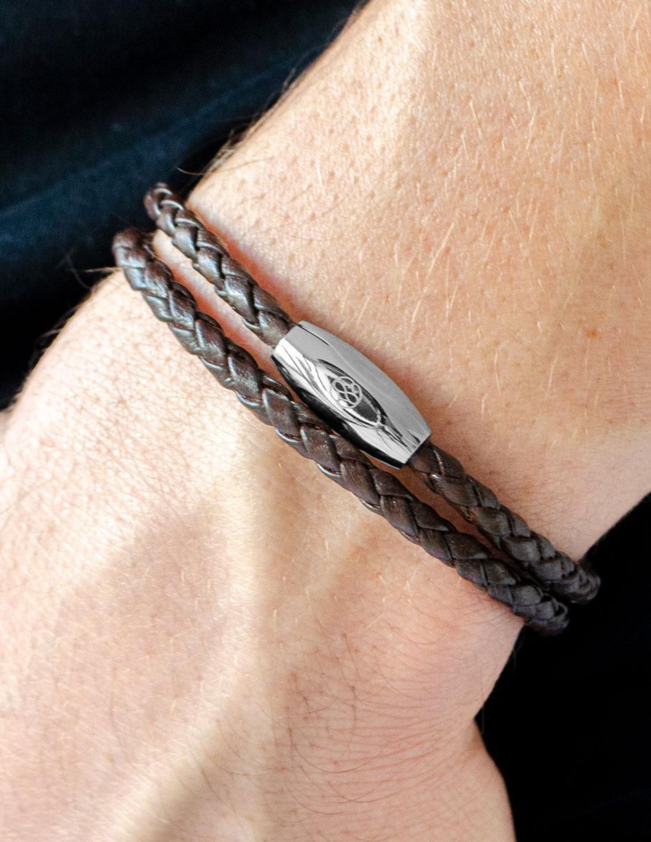 Pulsera de piel Numana acabado liso