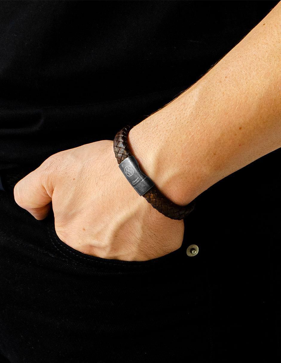 Pulsera de piel Brenva acabado liso