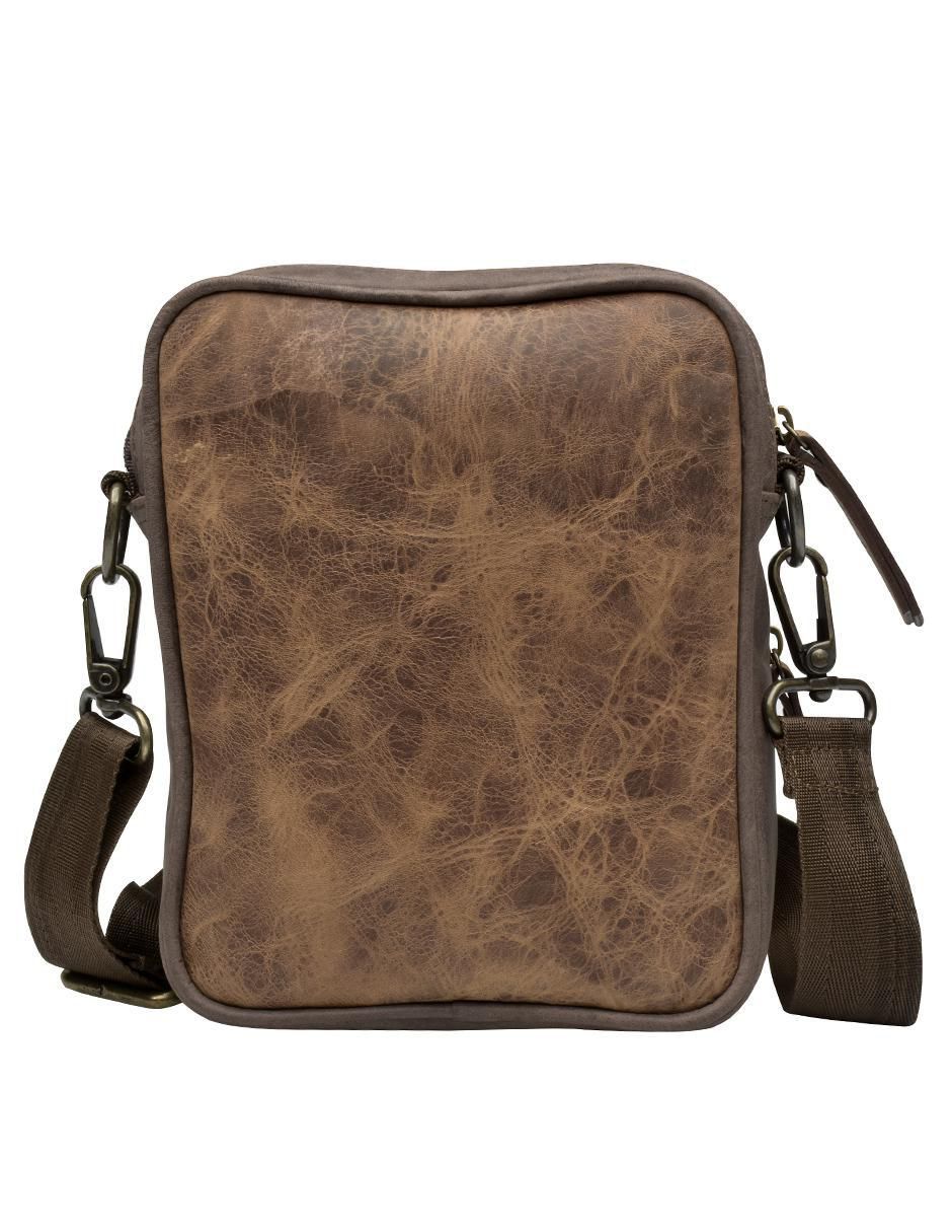 Bolsa messenger de cuero unisex