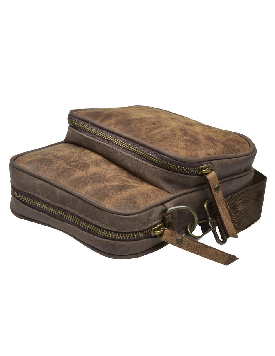 Bolsa messenger de cuero unisex