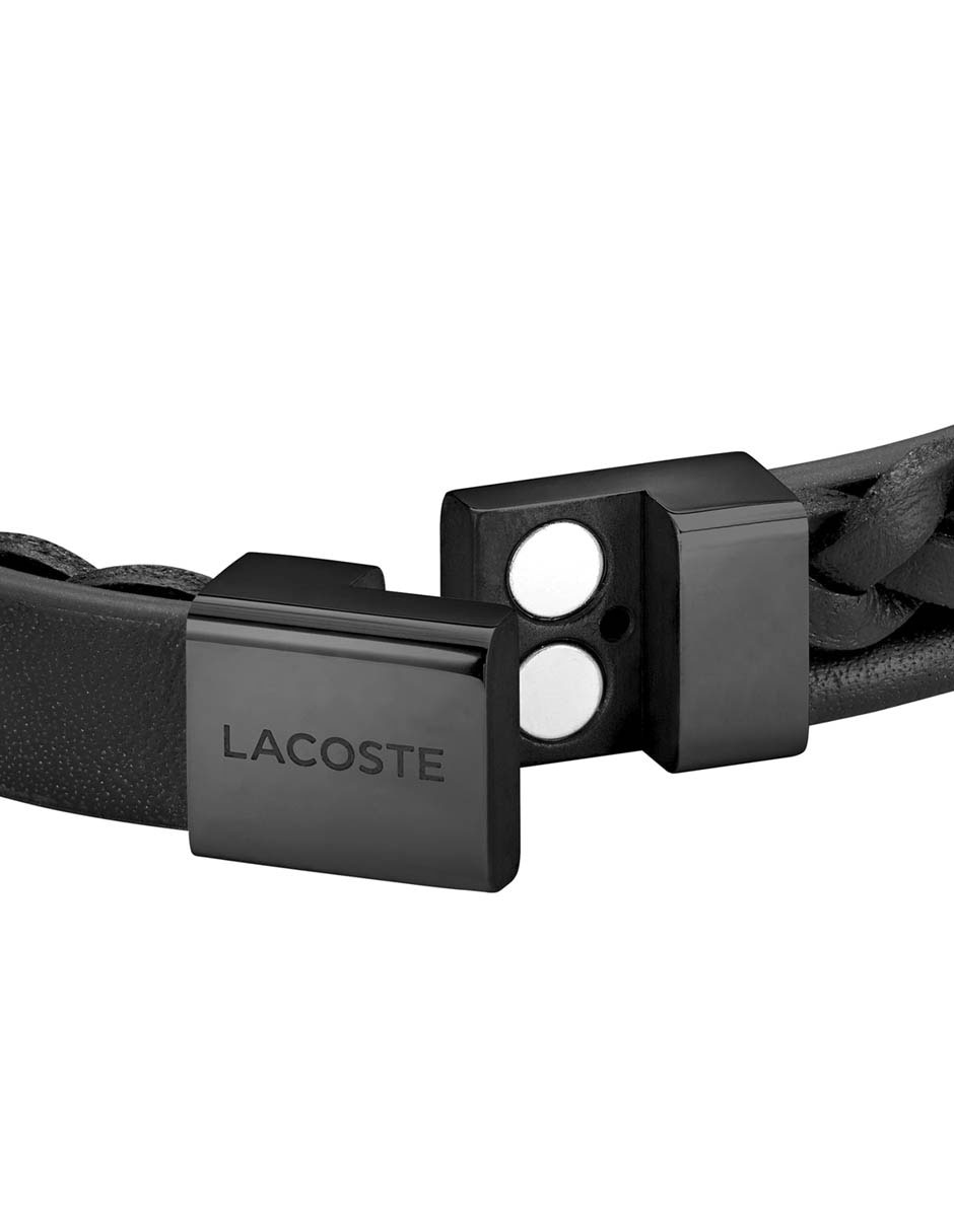 Pulsera Lacoste de piel con acabado liso