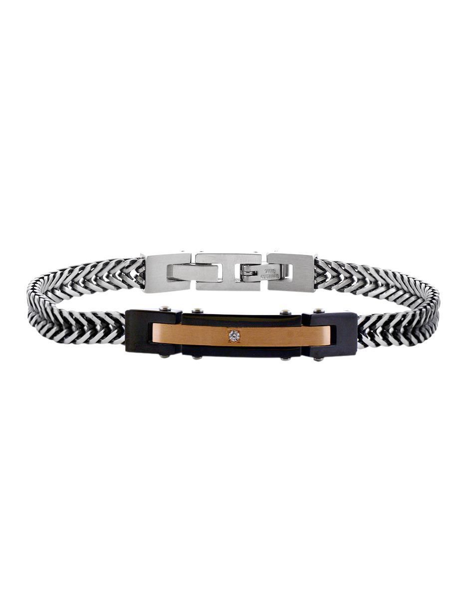 Pulsera con zirconia Essential Steel acabado mate Pulsera con zirconia Essential Steel acabado mate
