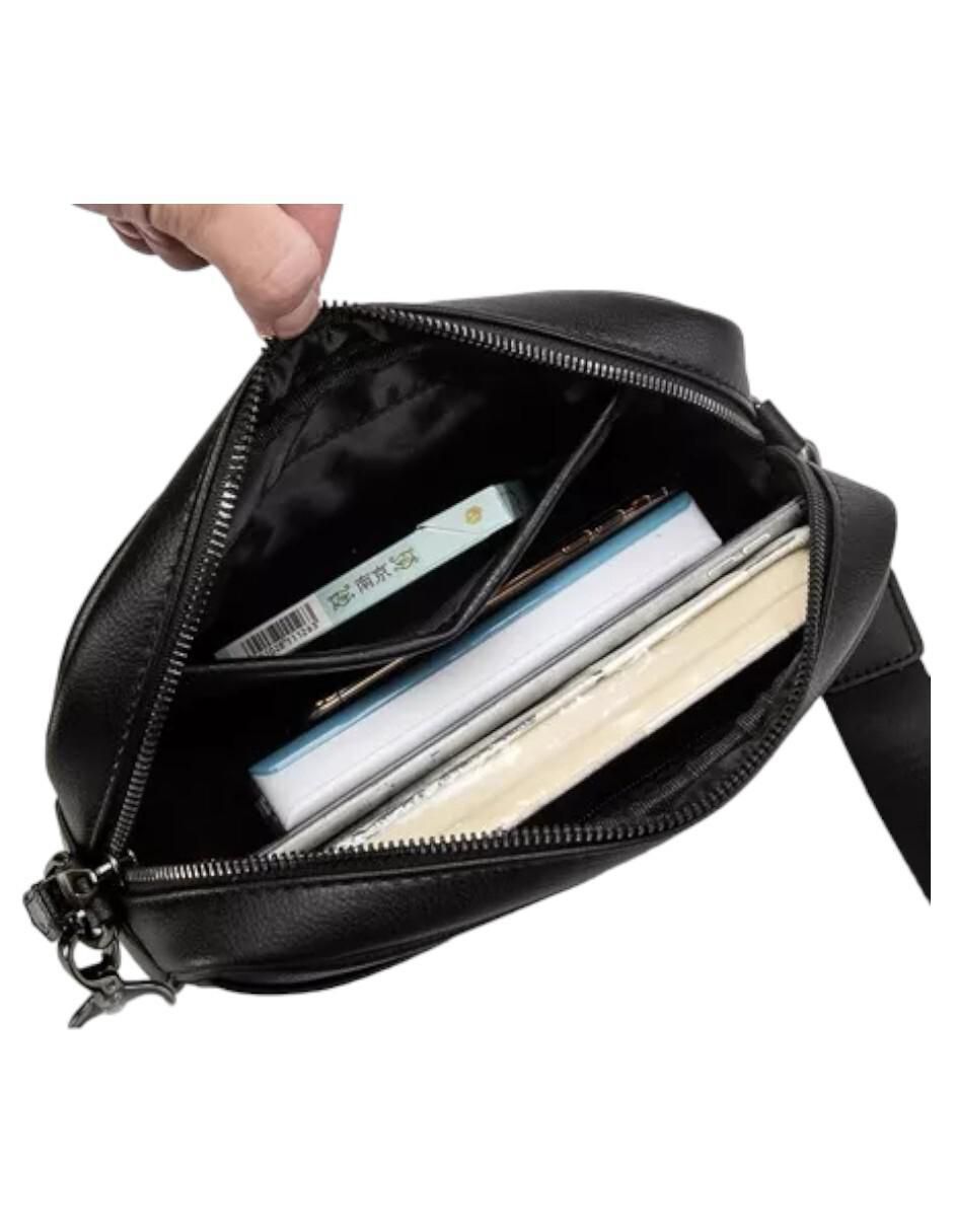 Bolsa bandolera de cuero para hombre