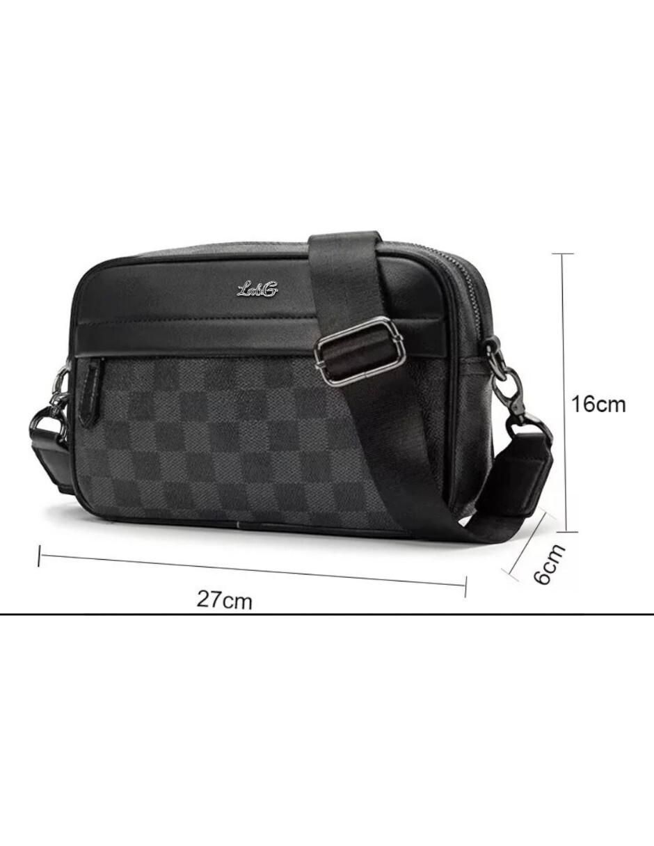 Bolsa bandolera de cuero para hombre