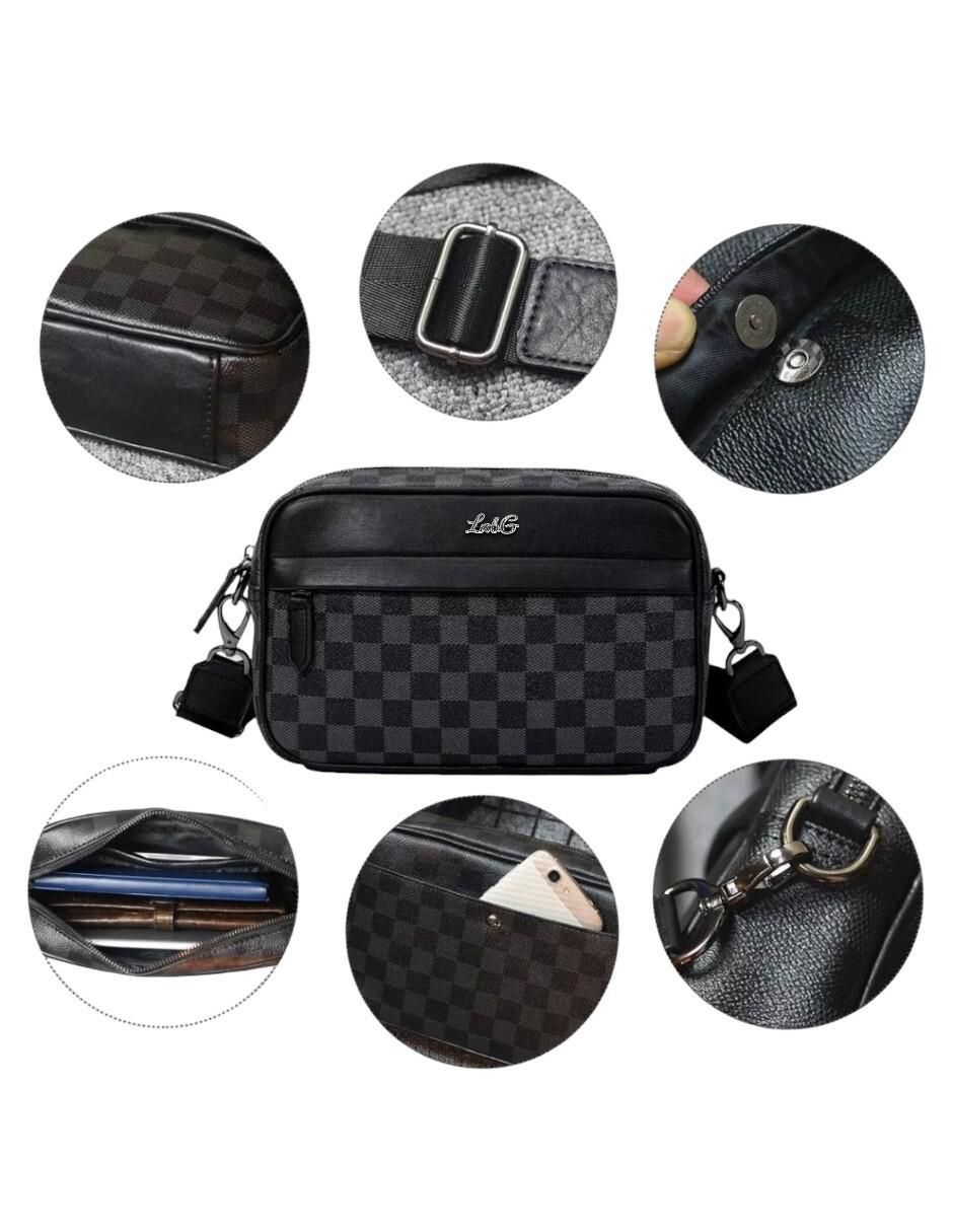 Bolsa bandolera de cuero para hombre