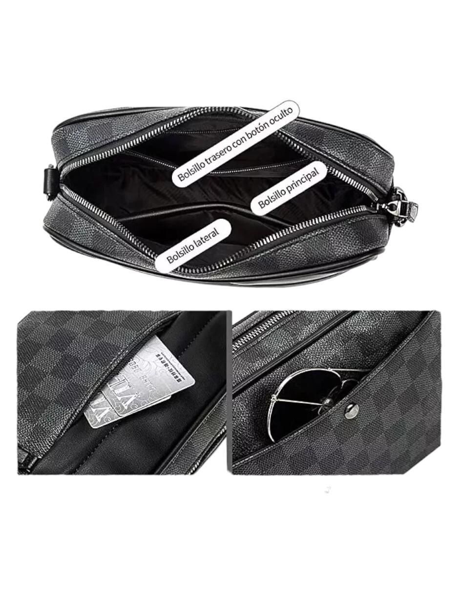 Bolsa bandolera de cuero para hombre