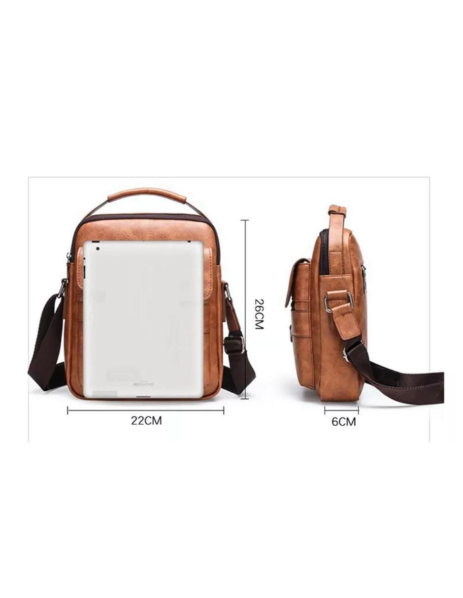 Bolsa crossbody de cuero para hombre