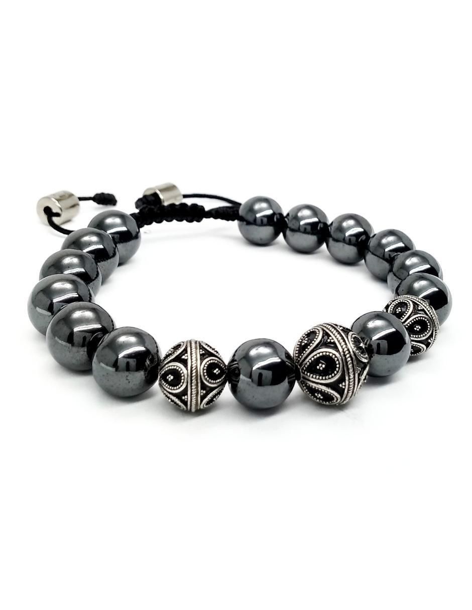 Pulsera de plata con hematita P 925 Bloodstone acabado brillante 2