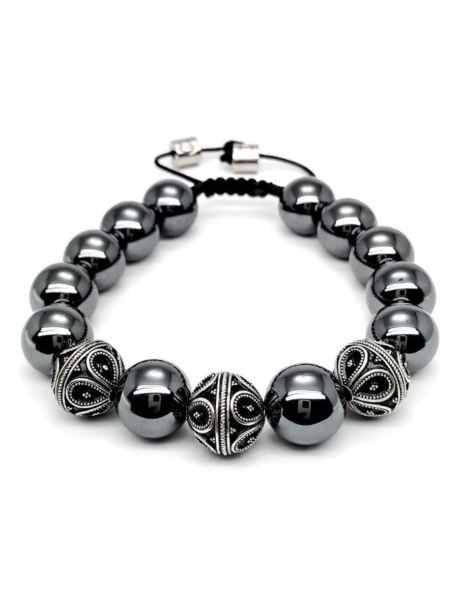 Pulsera de plata con hematita P 925 Bloodstone acabado brillante 1
