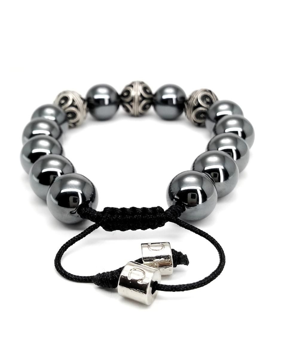 Pulsera de plata con hematita P 925 Bloodstone acabado brillante 3