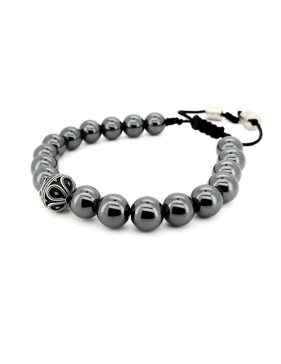 Pulsera de plata con hematita P 925 Bloodstone acabado brillante 2