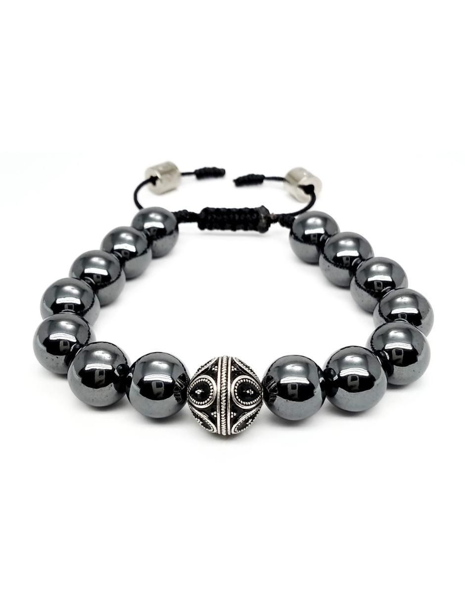 Pulsera de plata con hematita P 925 Bloodstone acabado brillante 1