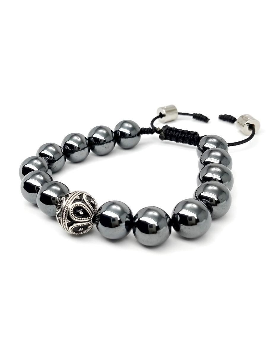 Pulsera de plata con hematita P 925 Bloodstone acabado brillante 2
