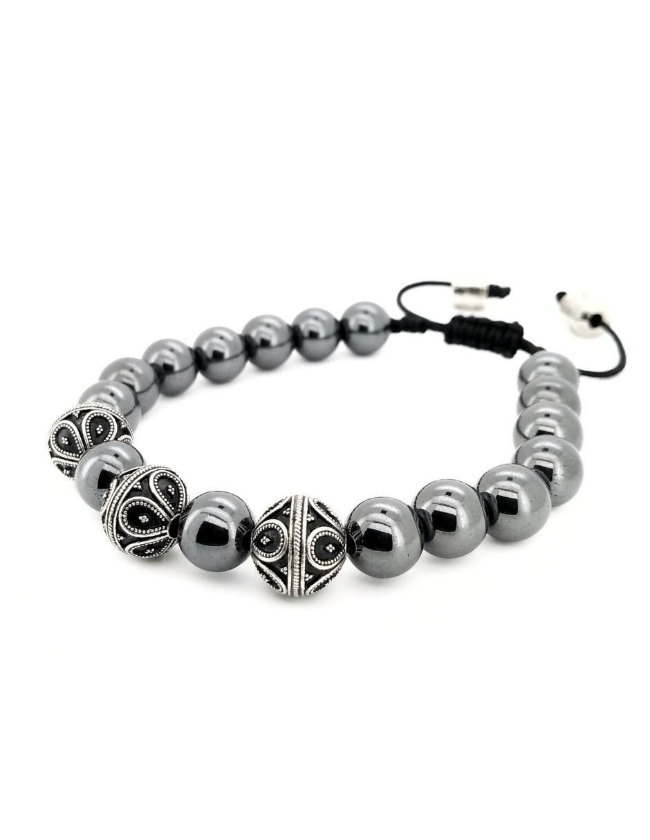 Pulsera de plata con hematita P 925 Bloodstone acabado brillante 3