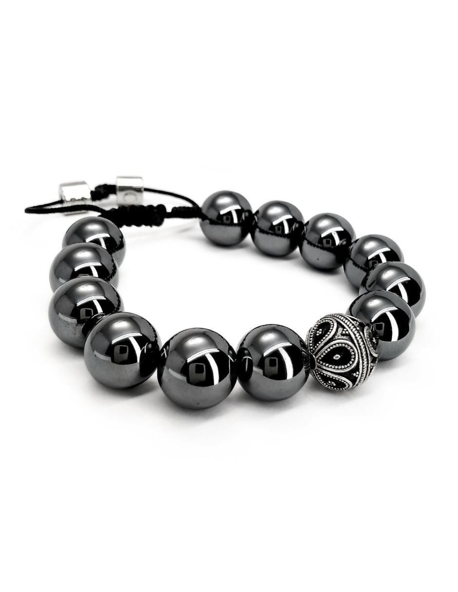 Pulsera de plata con hematita P 925 Bloodstone acabado brillante 2