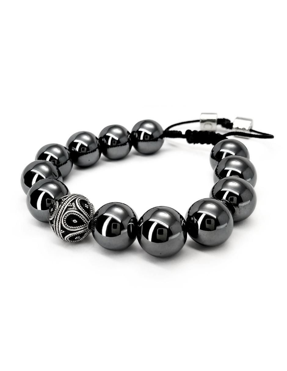 Pulsera de plata con hematita P 925 Bloodstone acabado brillante 3