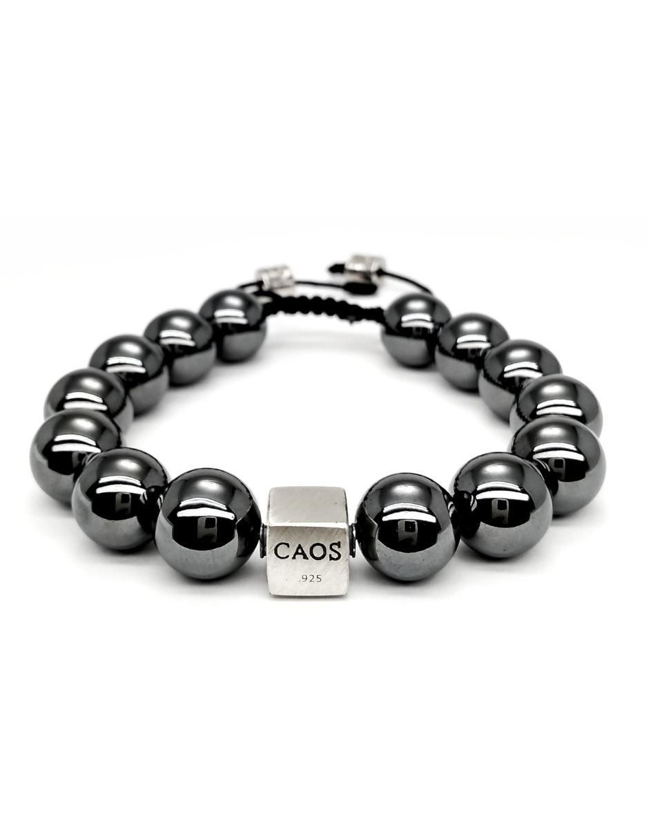 Pulsera de plata con hematita P 925 Bloodstone acabado brillante Pulsera de plata con hematita P 925 Bloodstone acabado brillante