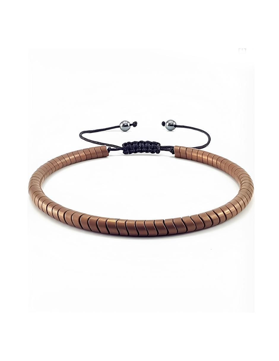 Pulsera con hematita acabado brillante