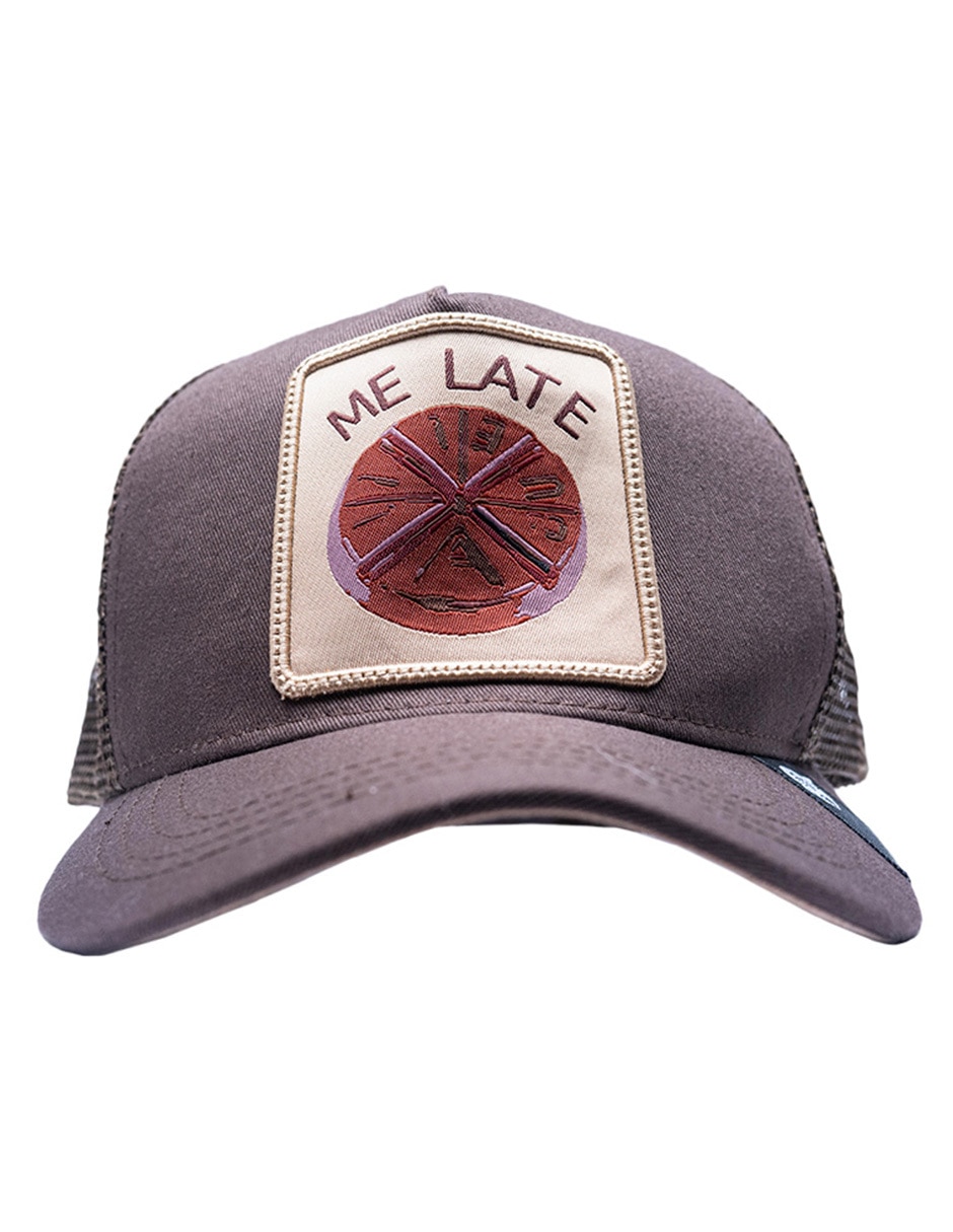 Gorra visera curva snapback para béisbol Frase Me Late Chocolate para adulto Gorra visera curva snapback para béisbol Frase Me Late Chocolate para adulto