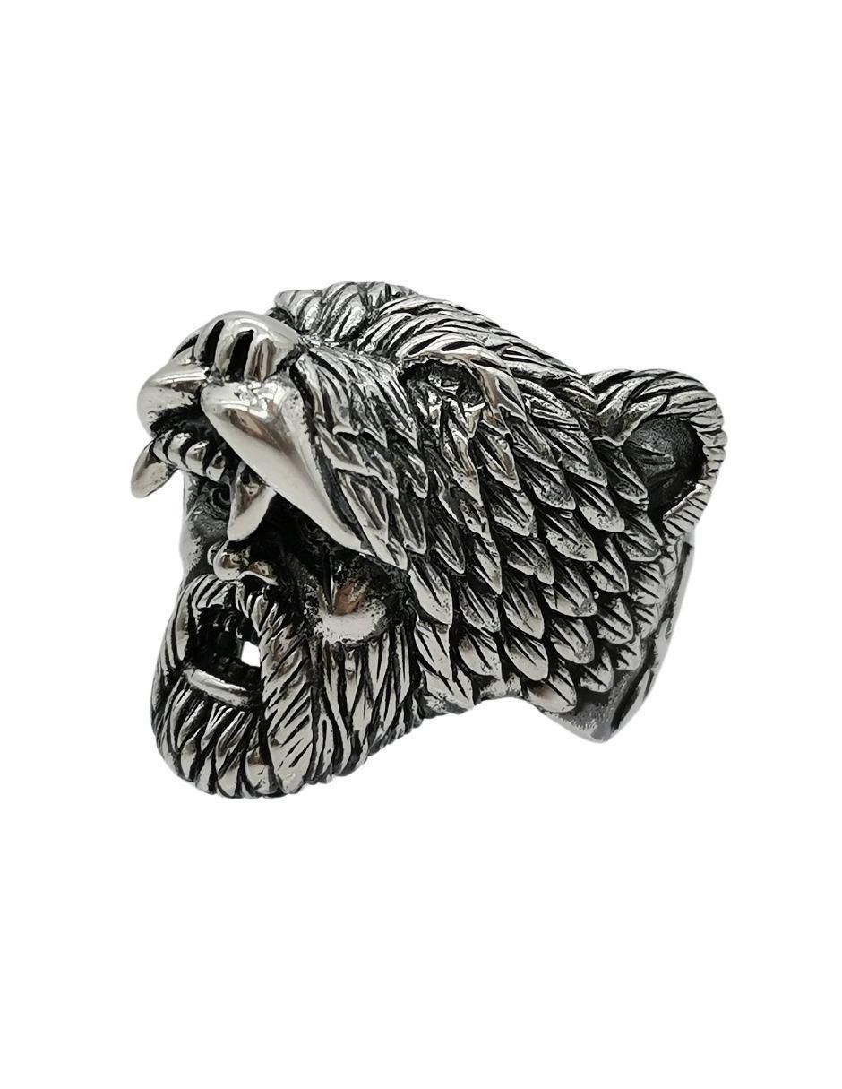 Anillo de oso Guerrero Oso Nordico P 925 de plata pulido 2