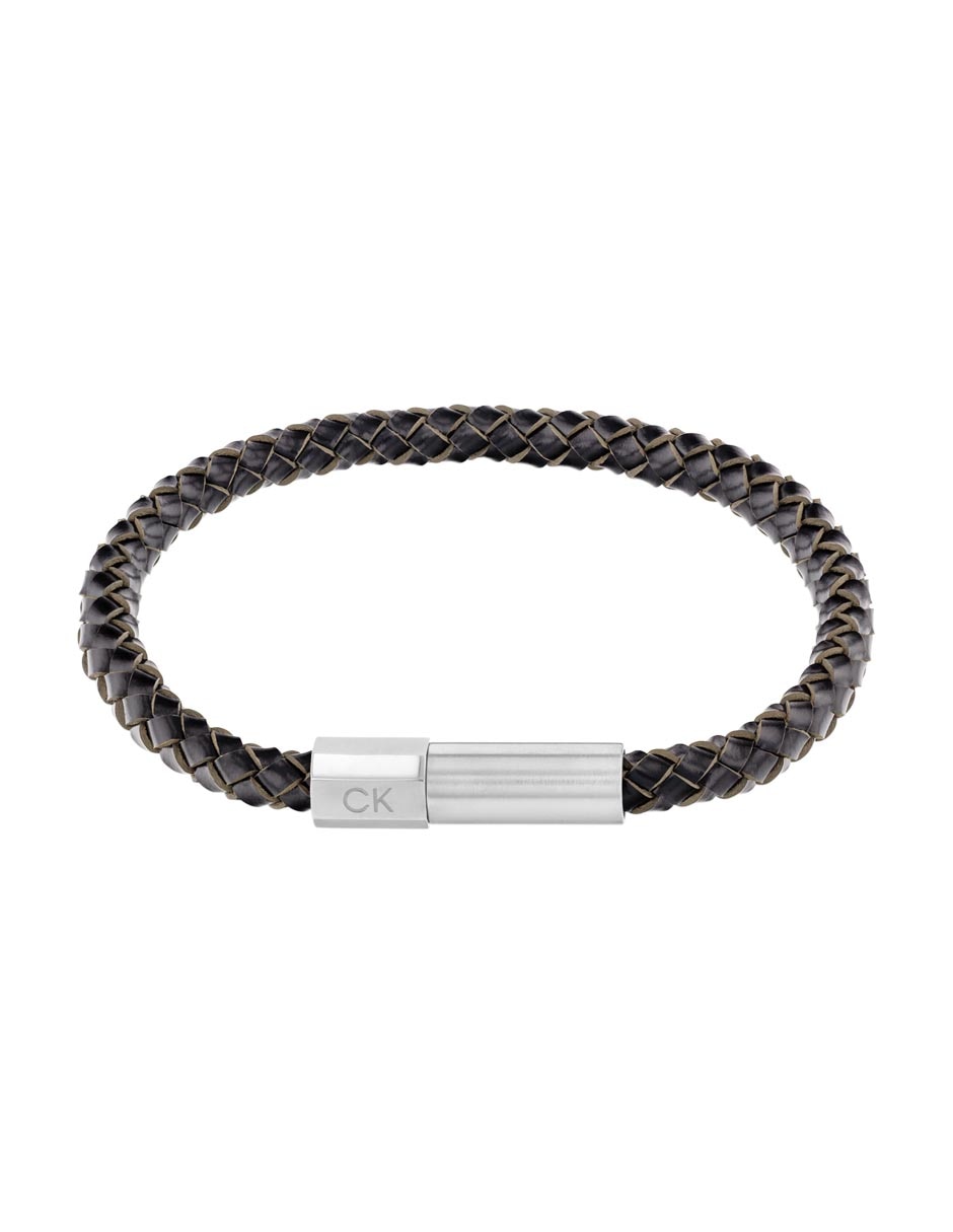 Pulsera de piel Industrial Facets acabado mate Pulsera de piel Industrial Facets acabado mate