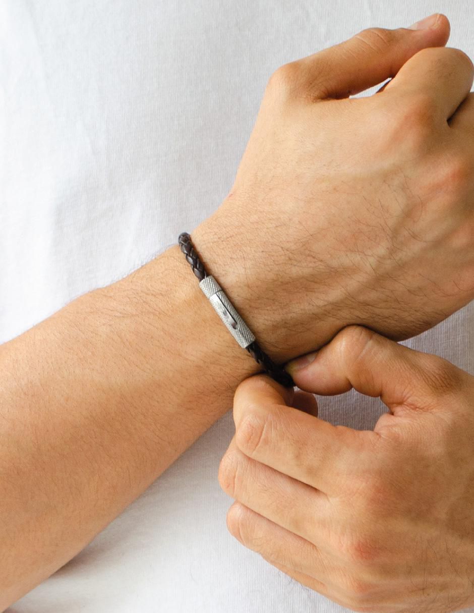Pulsera de piel Numana acabado liso