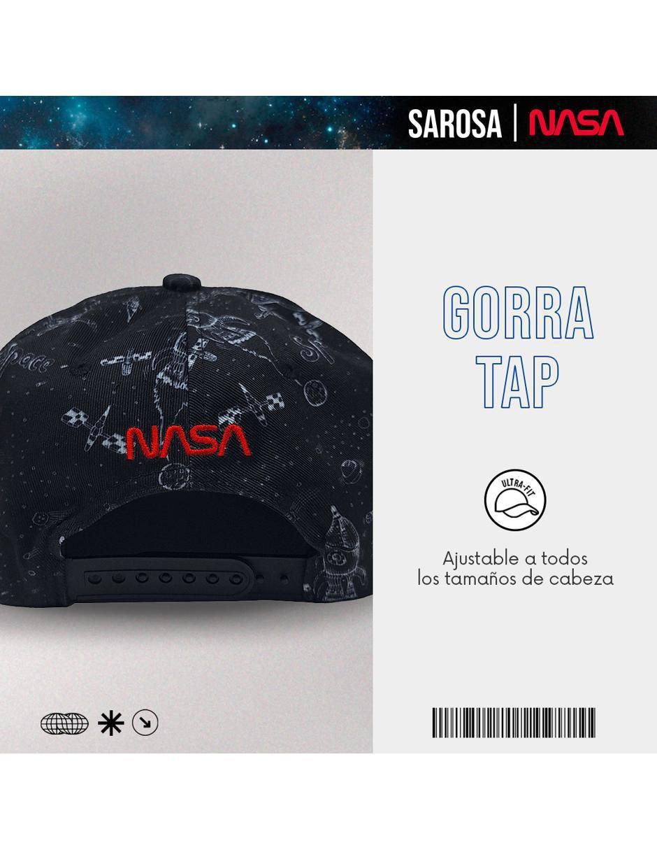 Gorra visera plana broche casual Nasa para hombre 3